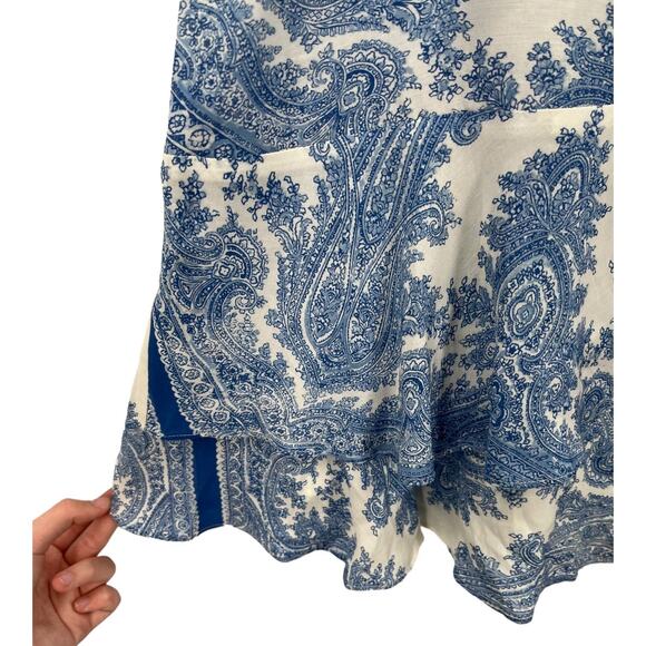 AllSaints Dress Cayla Rafeala Paisley print one shoulder minidress size 10 - Picture 7 of 10